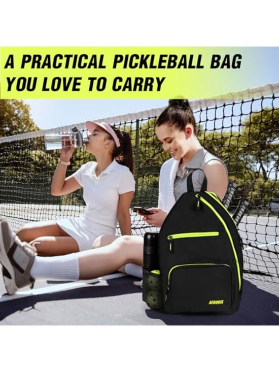 Upgraded Zippers Pickleball Backpack Large Capacity Padded Paddle Pocket
